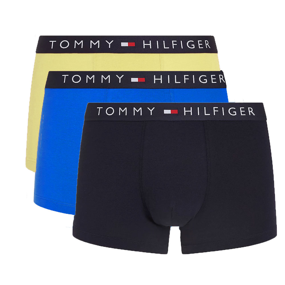 Tommy Hilfiger boxershorts 3-pack geel-blauw