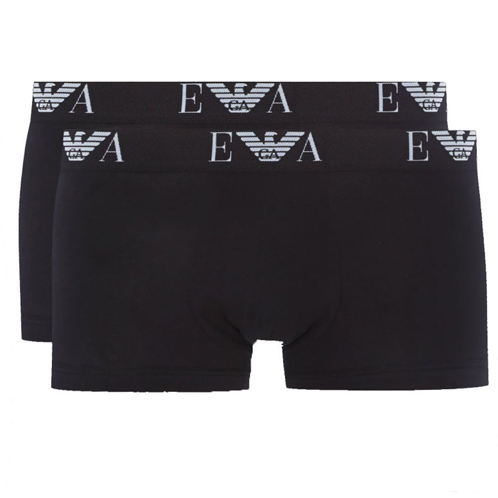 Armani Shorts Monogram 2-pack zwart