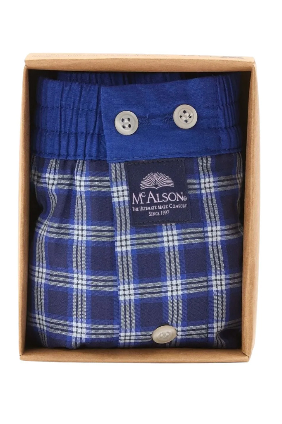 McAlson boxer blauw met ruitje