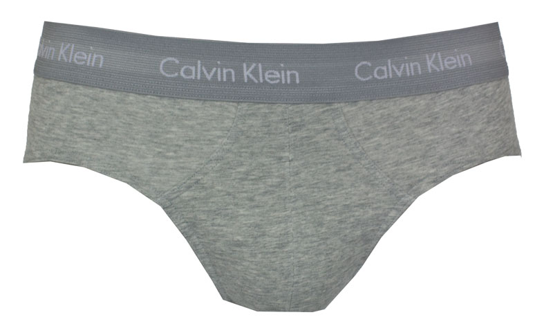 Calvin Klein slips cotton stretch 3-pack logo grijs