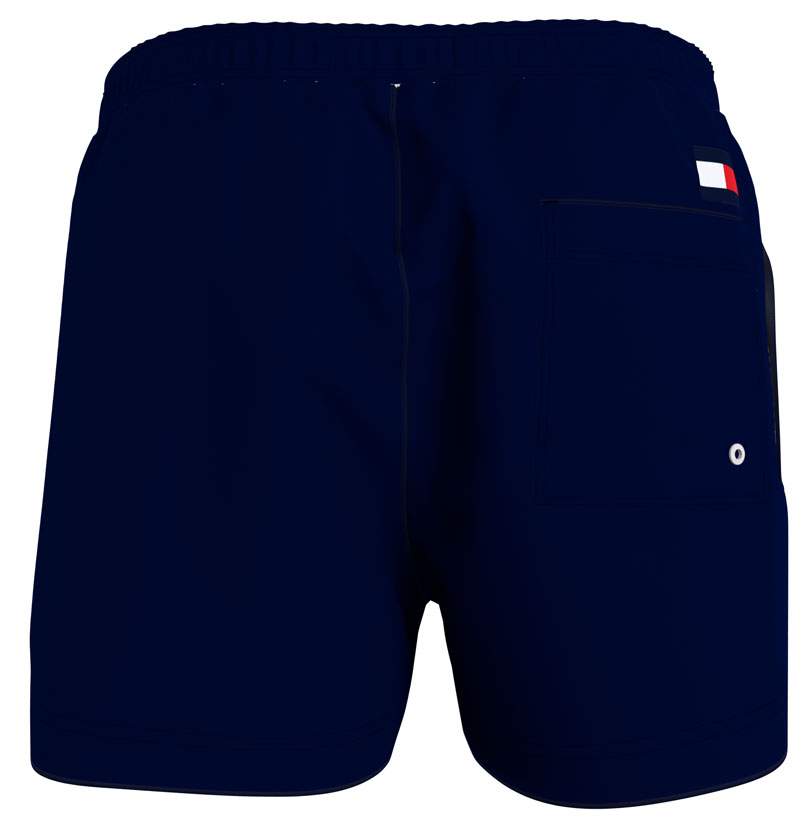 Tommy Hilfiger zwemshort medium drawstring marine achterkant
