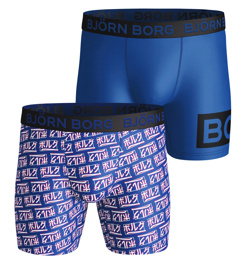 Bjorn Borg Boxershort JPN logo microfiber blauw