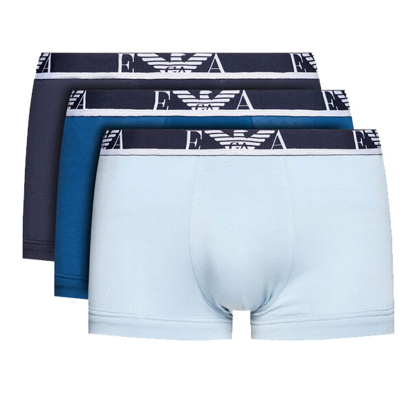 Armani boxershorts blue blauw 3-pack
