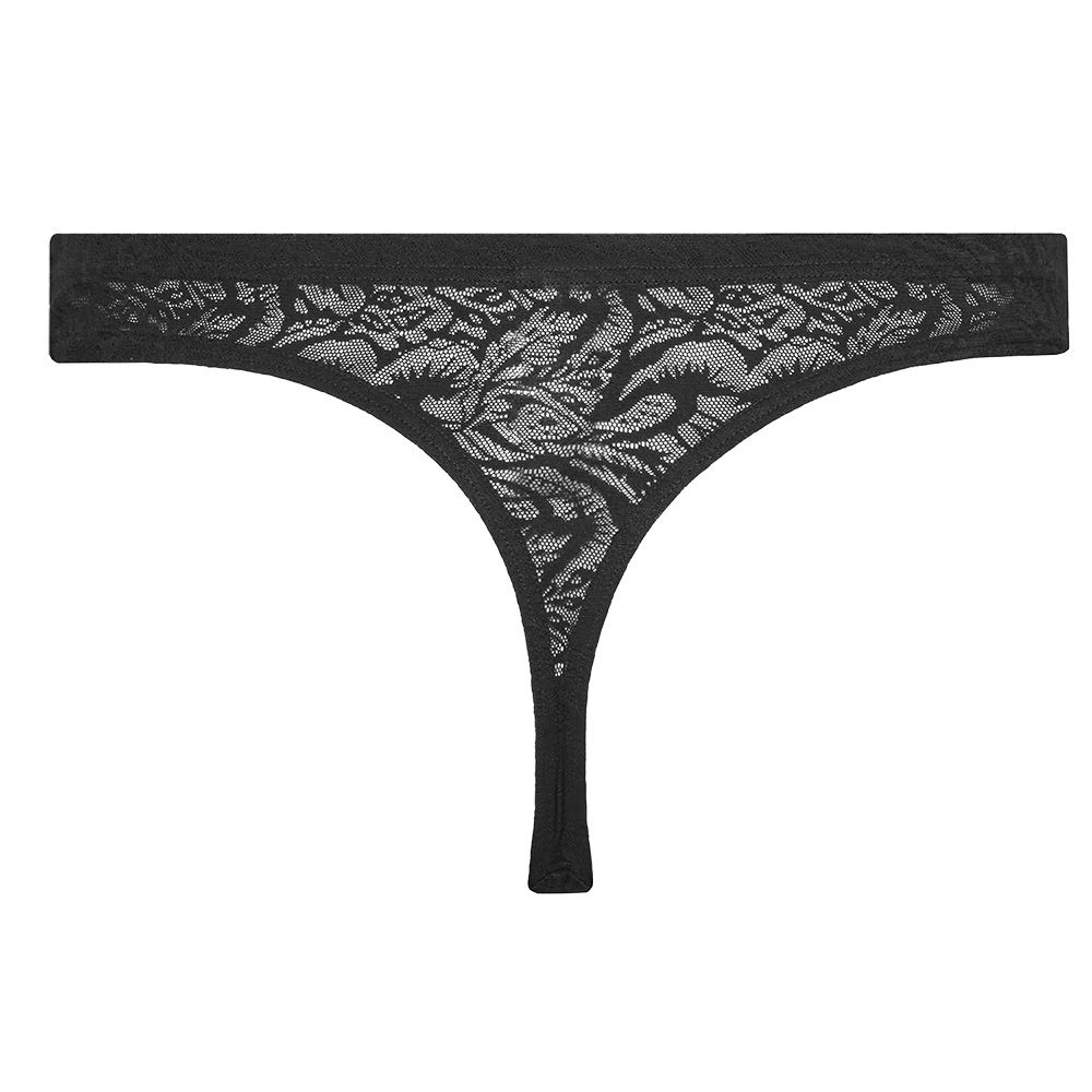 Hom Temptation string Free cut lace zwart