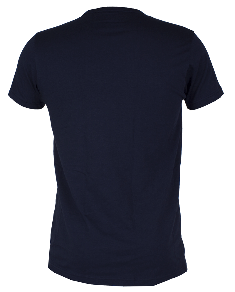 Armani Signature T-shirt blauw achterkant