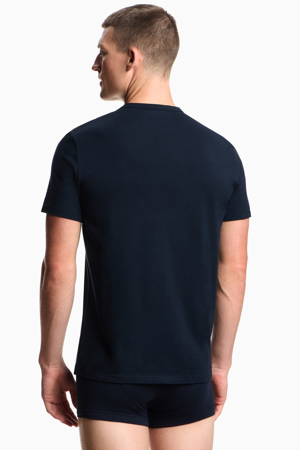 Armani T-shirts met V-hals 2-pack blauw