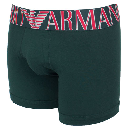 Armani megalogo boxershort zijkant groen