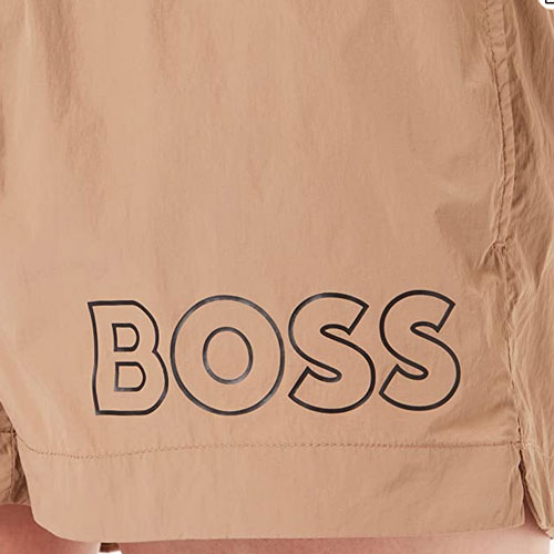 Hugo Boss Mooneye zwemshort beige detail