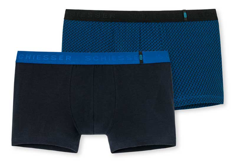 Schiesser Short 95/5 blauw 2-pack
