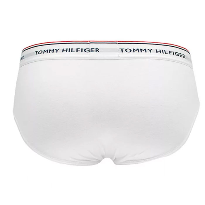 Tommy Hilfiger heren slips Essentials wit 3-pack achterkant