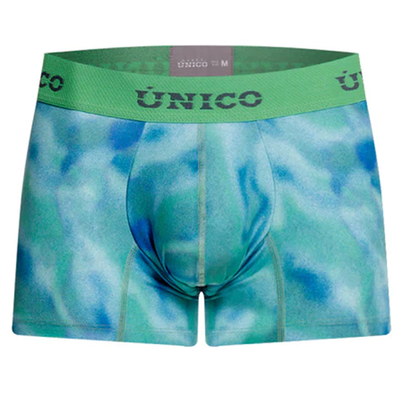 Mundo Unico boxershort Silk groen-blauw