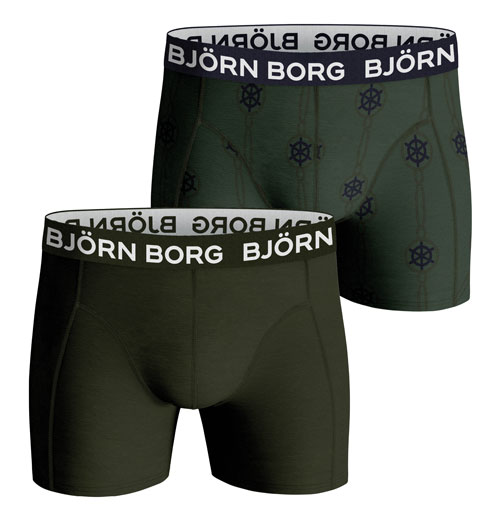 Bjorn Borg Core boxershorts groen 2-pack