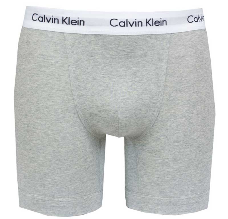 Calvin Klein boxershorts long 3-pack voorkant grijs