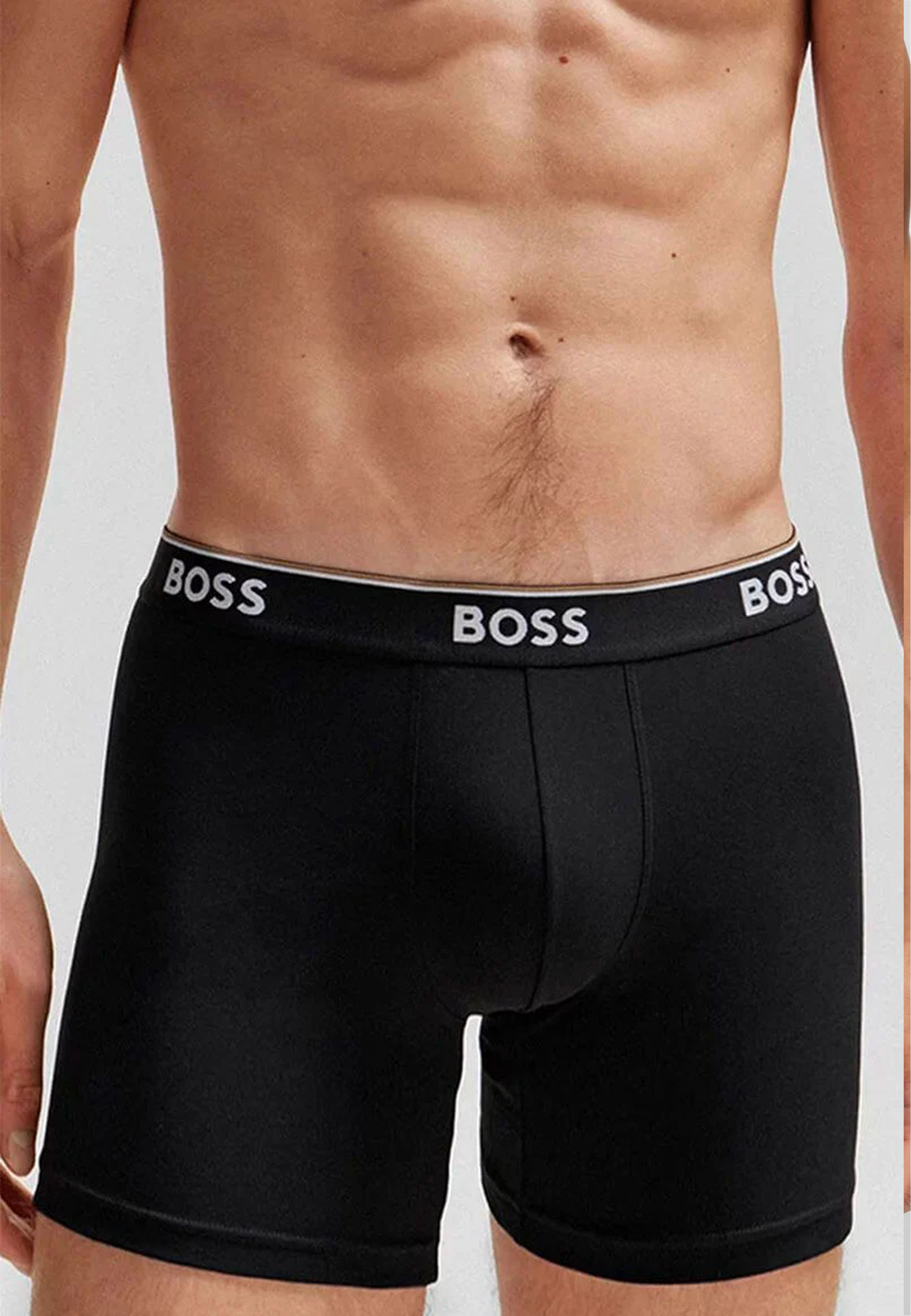 Boss Long boxer Power 3-Pack zwart 