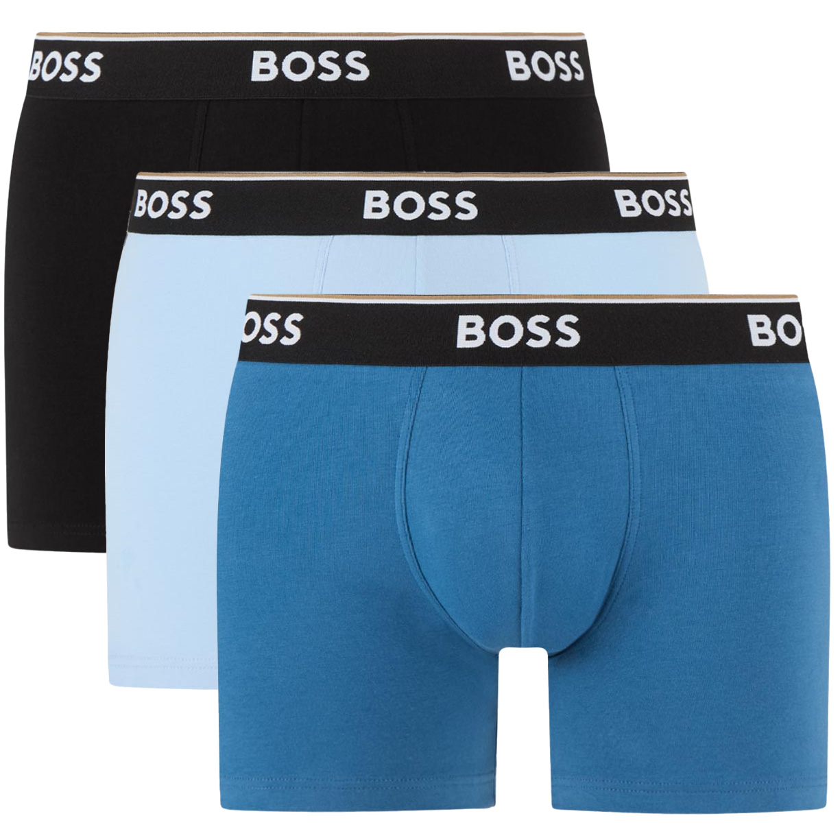 Boss ONE boxershorts 3-pack zwart - blauw