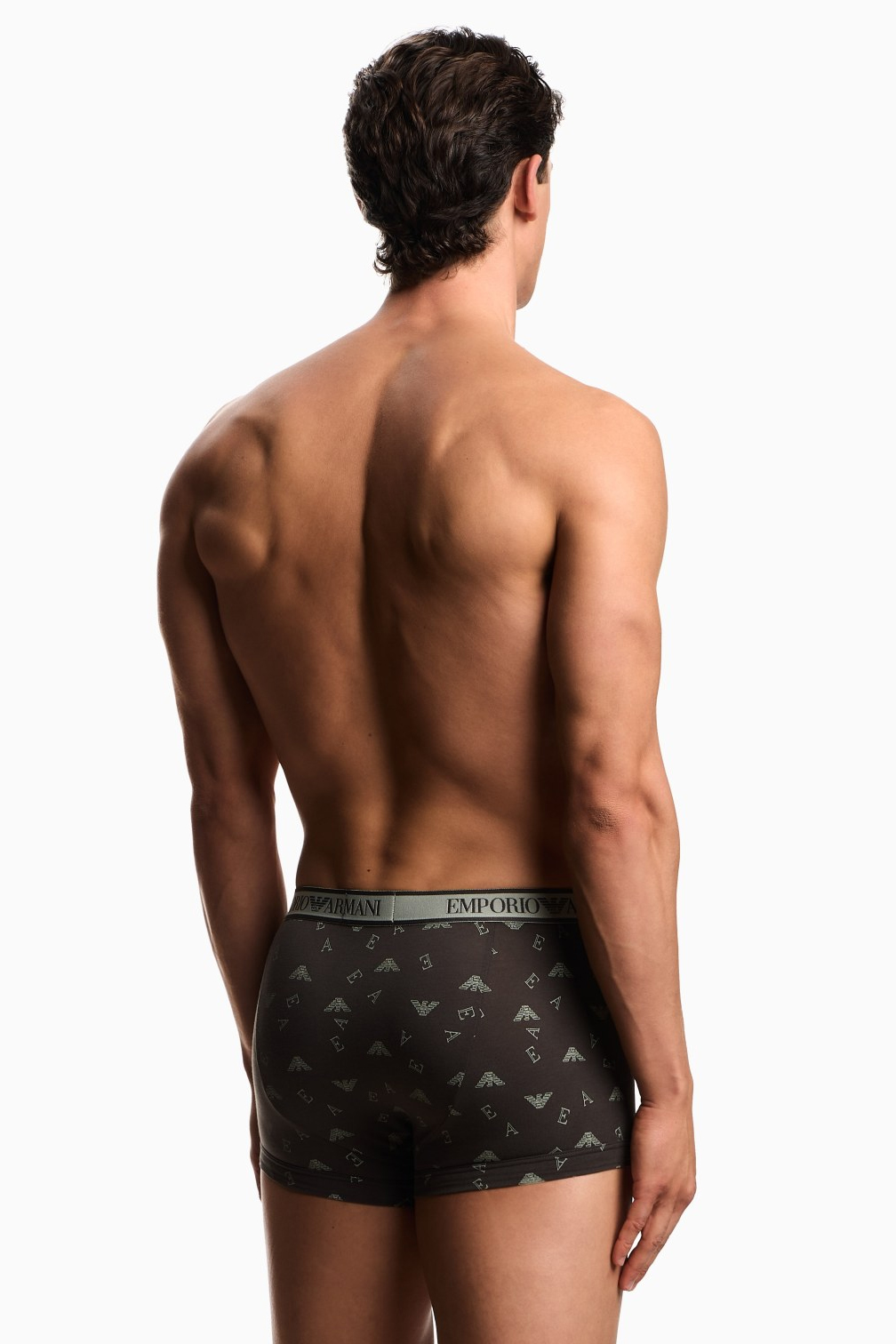 Armani boxers - trunks  3-pack met Logo band zwart - groen 