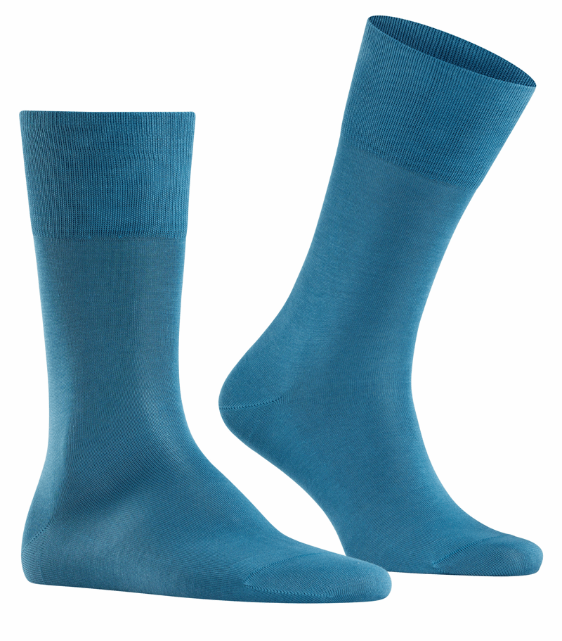 Falke Airport blauwe sokken zijkant