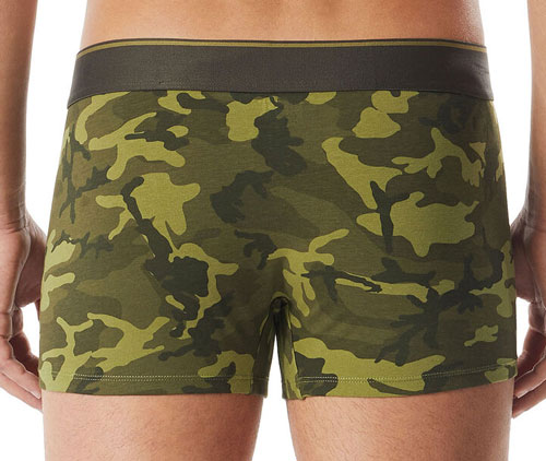 Diesel boxershorts achterkant camouflage groen
