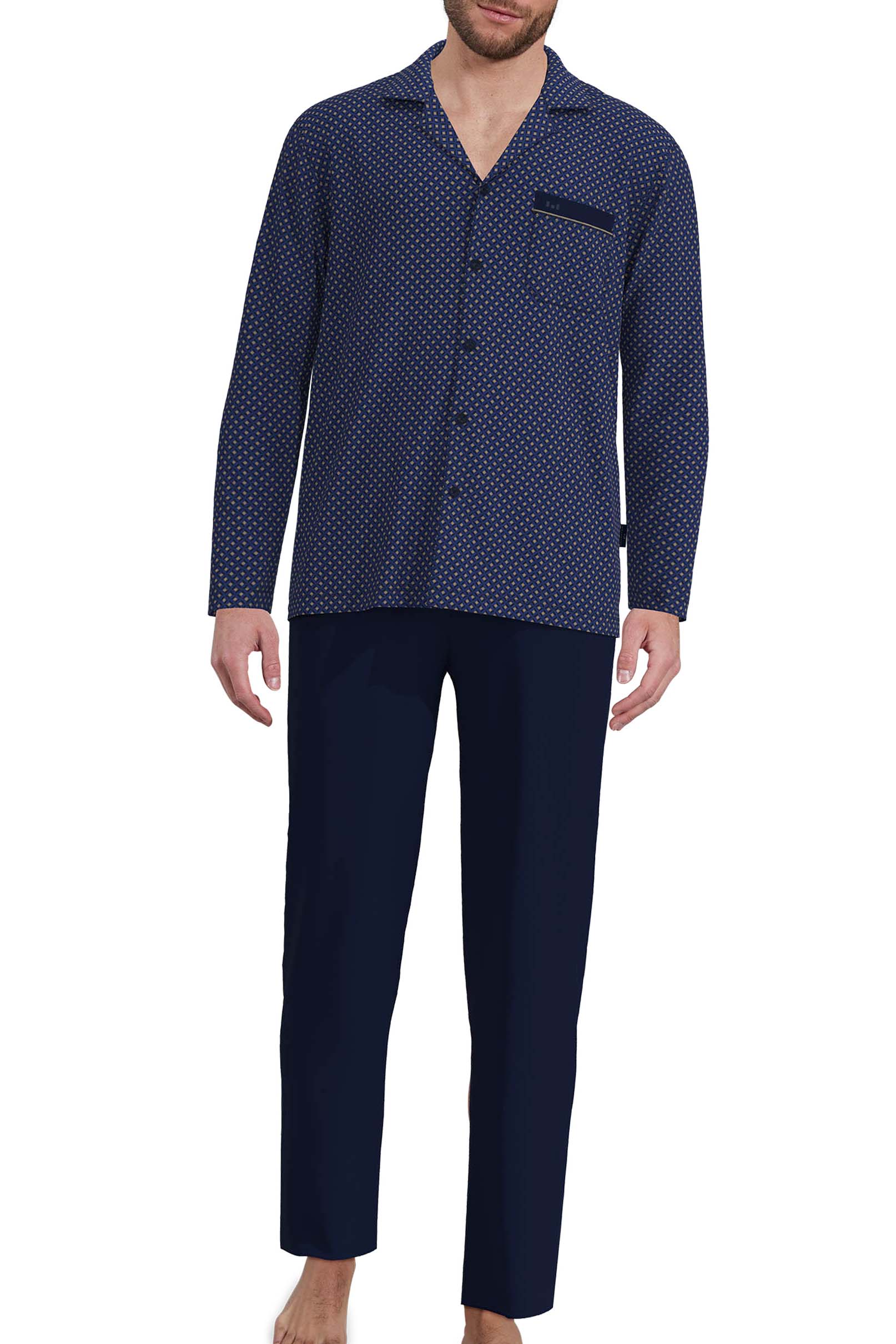 Gotzburg Doorknoop pyjama blauw