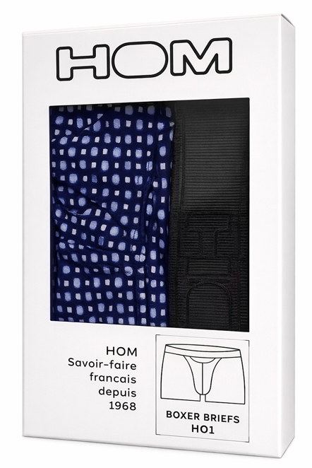 Hom Ho1 boxershort Hampton met gulp blauw
