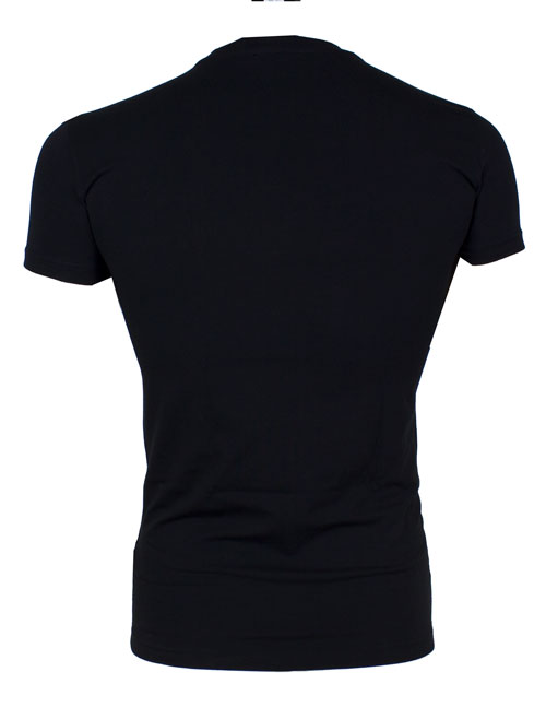 Armani T-shirt met mega logo zwart achterkant