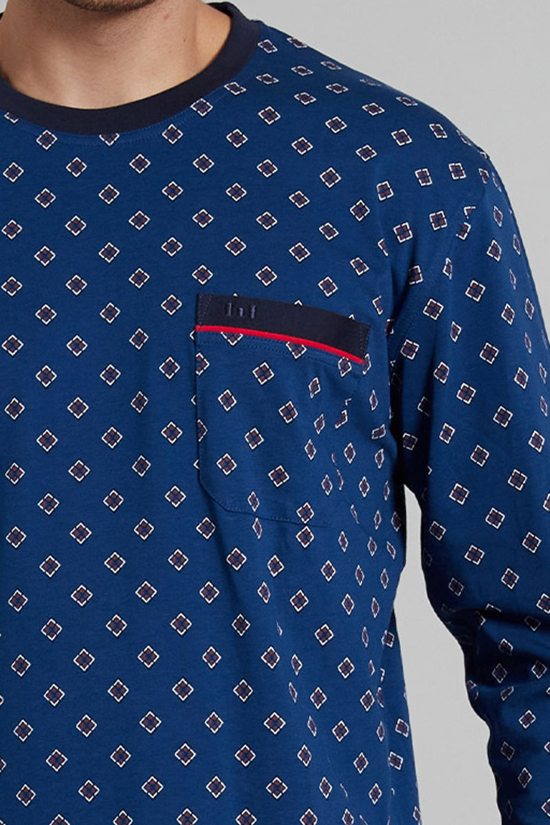 Gotzburg Pyjama blauw met rechte pijpen 