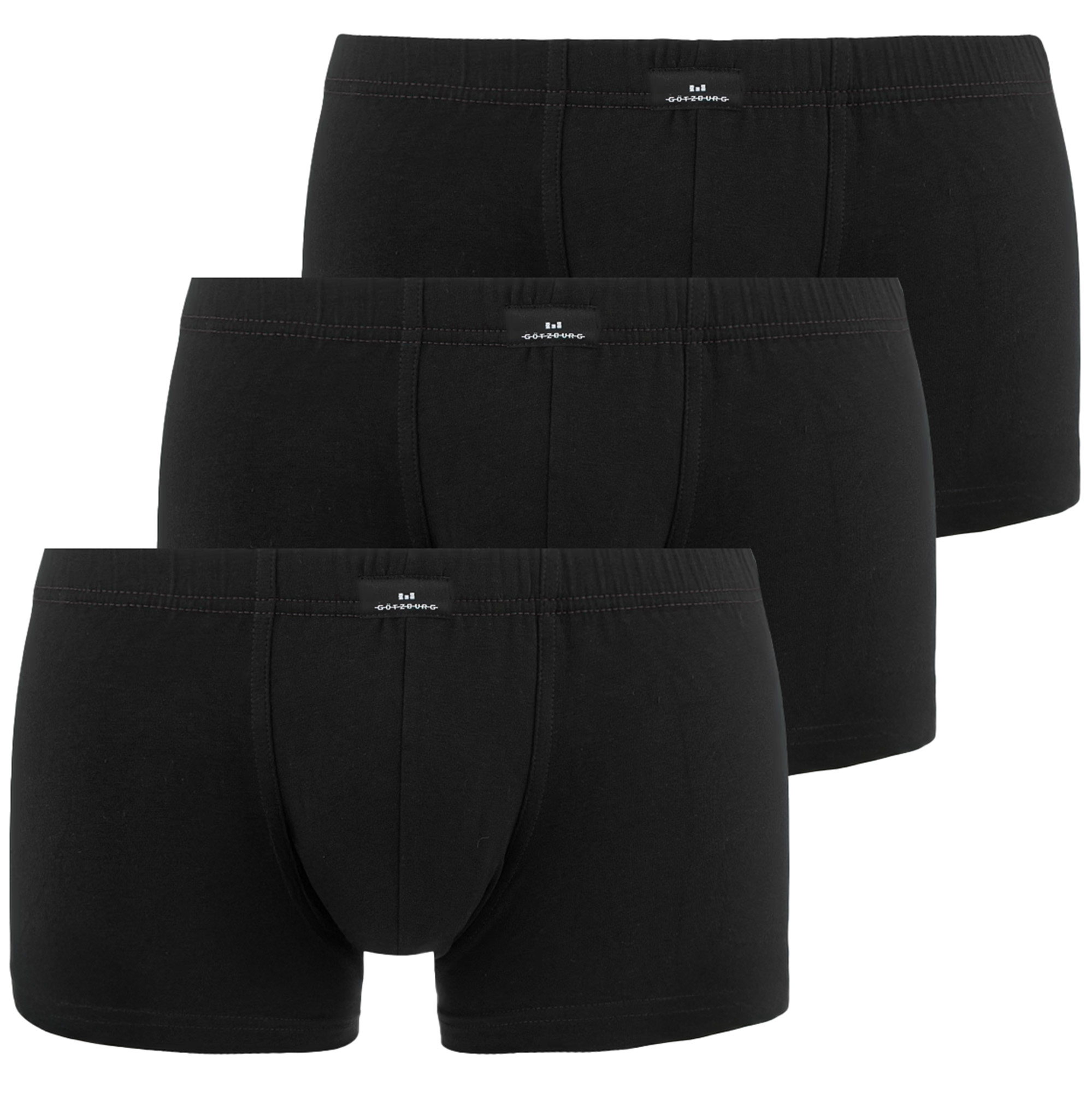 Gotzburg boxershorts stretch cotton 3-pack zwart 