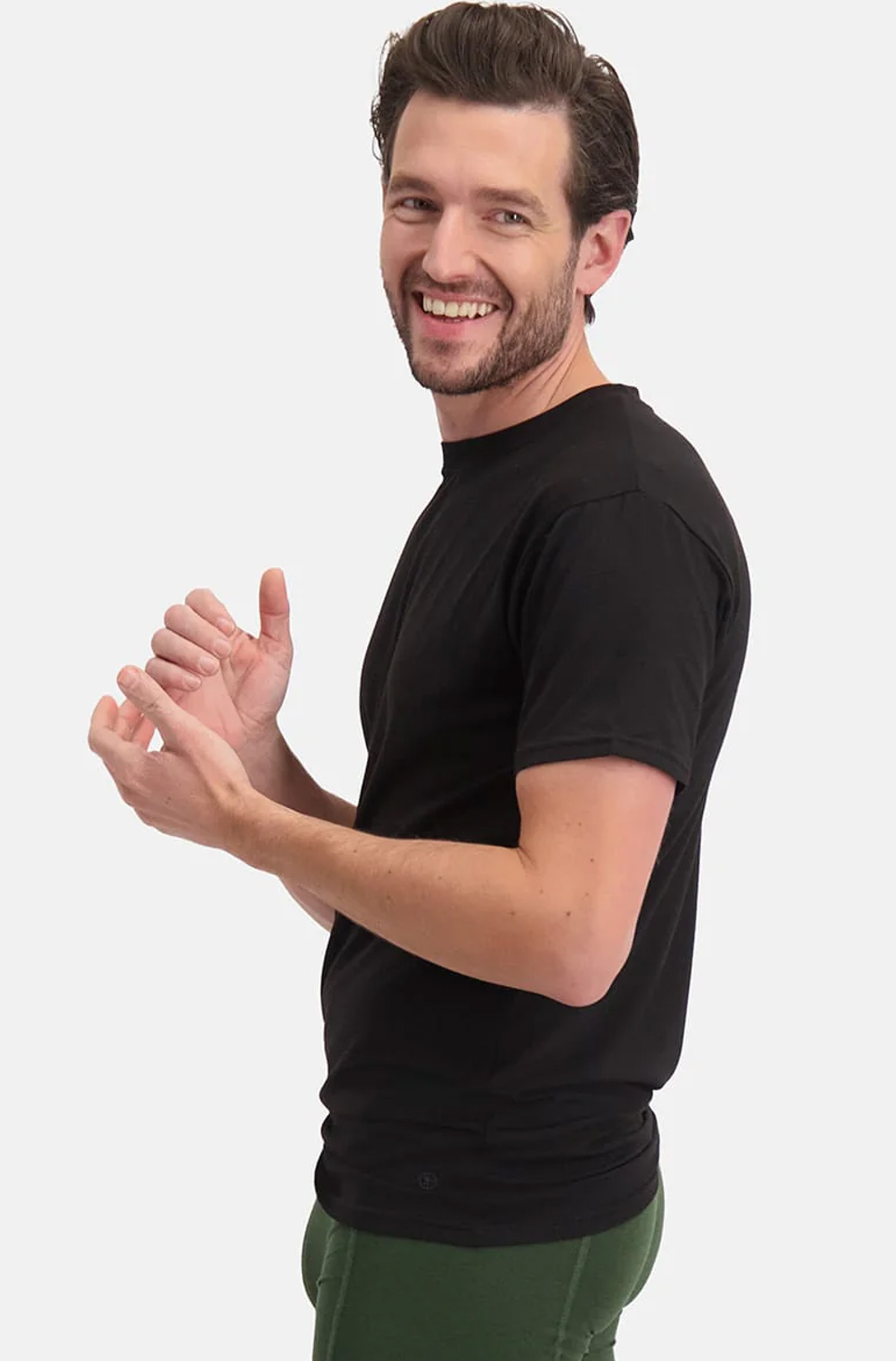 Bamboo basics T-shirts Ruben 2-pack zwart