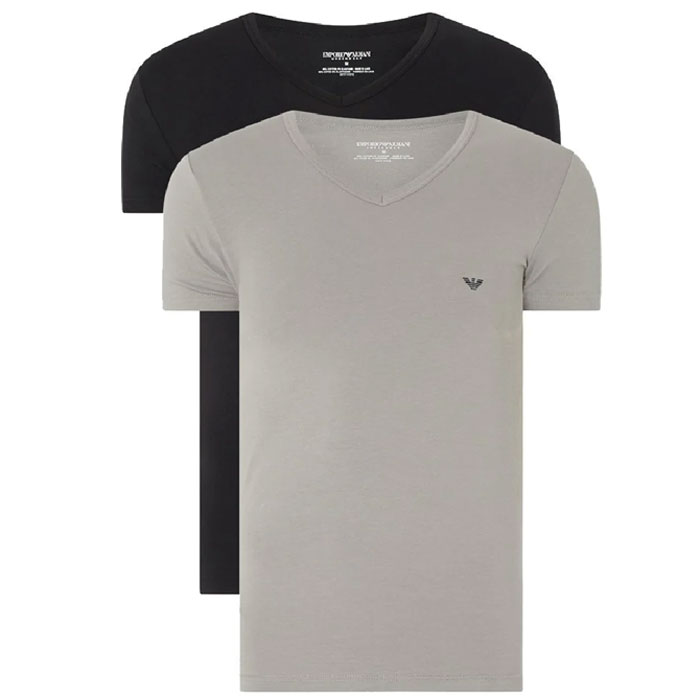 Armani 2-pack T-shirts met V-hals Core voorkant