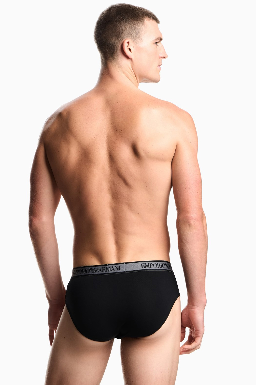 Armani Heren Slips – 3-pack met Logo zwart - grijs 