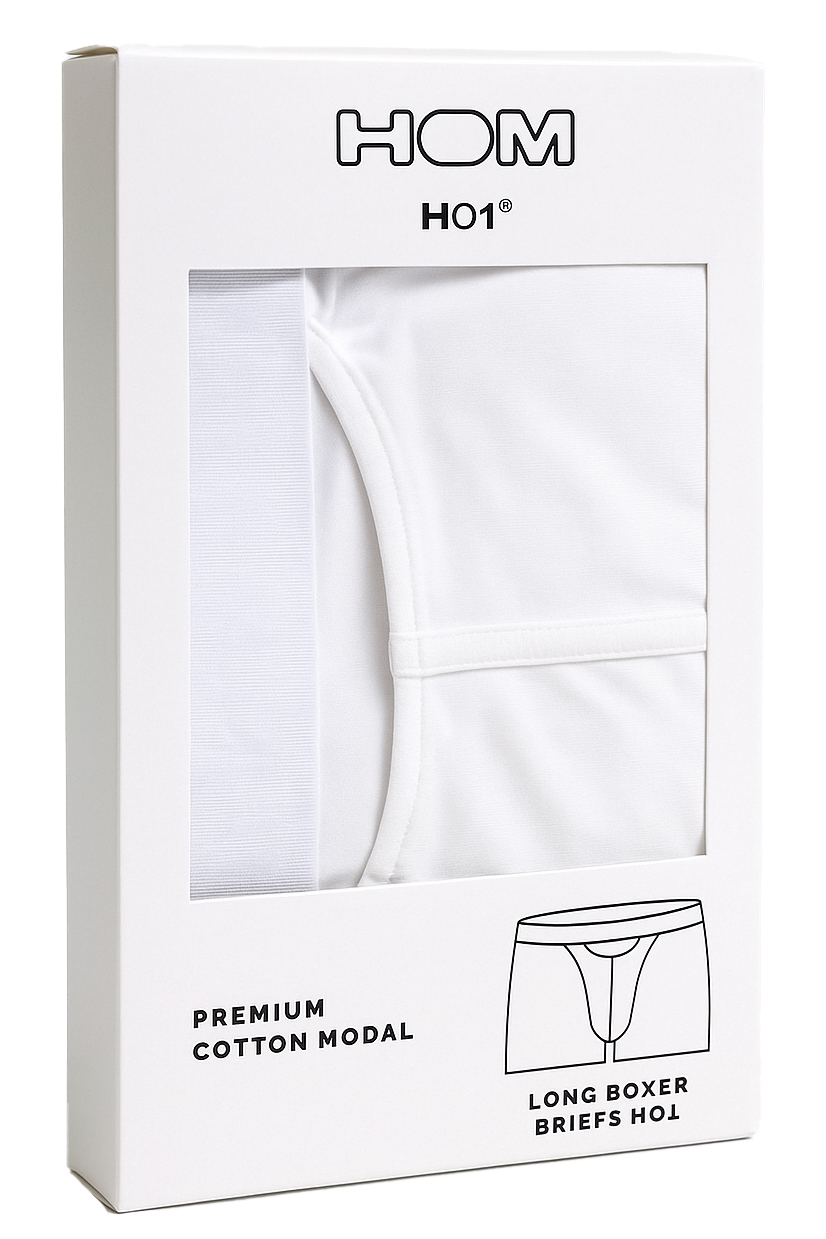 Hom Ho1 Boxershorts long actie 6-pack wit