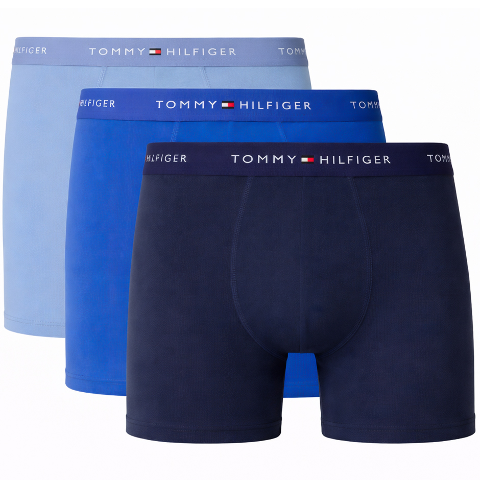 Tommy Hilfiger boxershorts microfiber 3-pack blauw