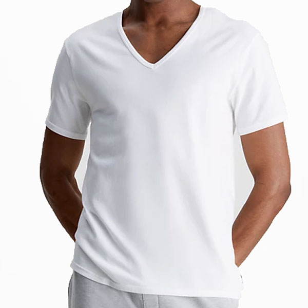 Calvin Klein V-hals shirts wit Modern Cotton voork