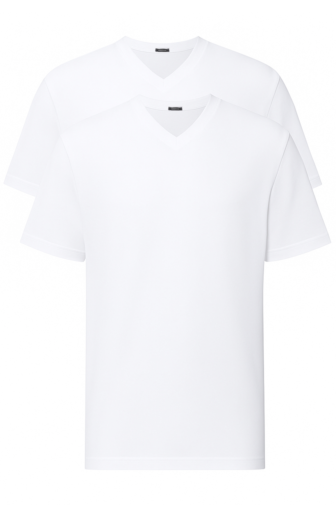 Schiesser American T-shirt V-hals 2-pack wit