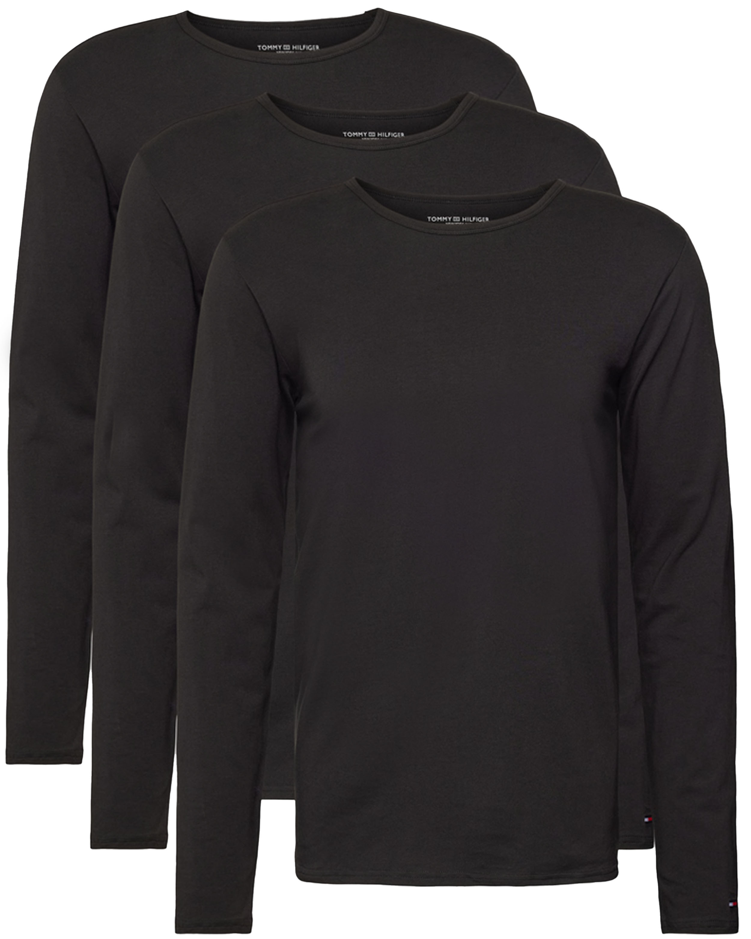 Tommy Hilfiger 3-pack T-shirts lange mouw zwart