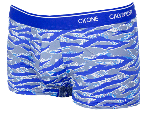 Calvin Klein microfiber boxershort blauw zijkant