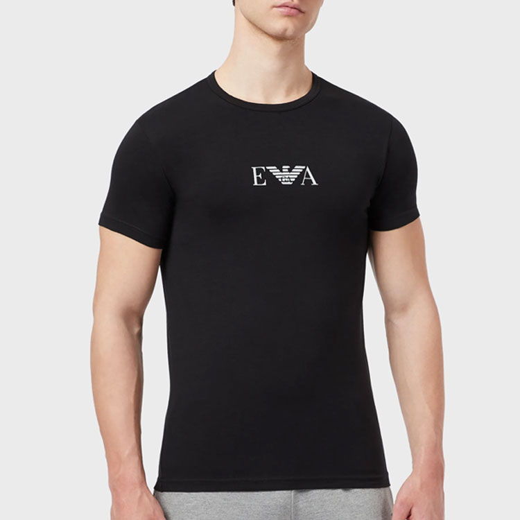 Armani 2-pack T-shirts zwart Monogram 1