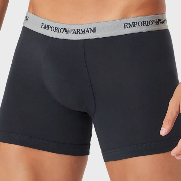 Armani Core boxershorts 2-pack grijs-zwart voor