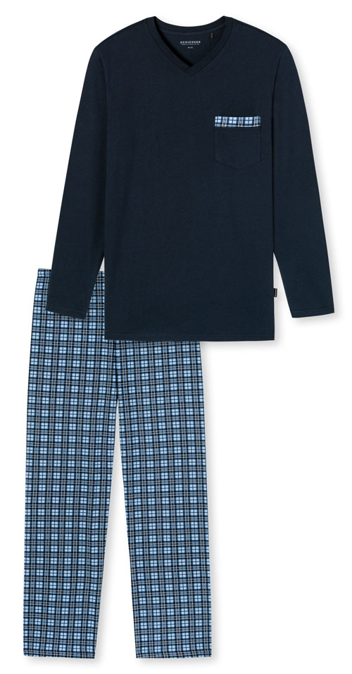 Schiesser pyjama blauw 