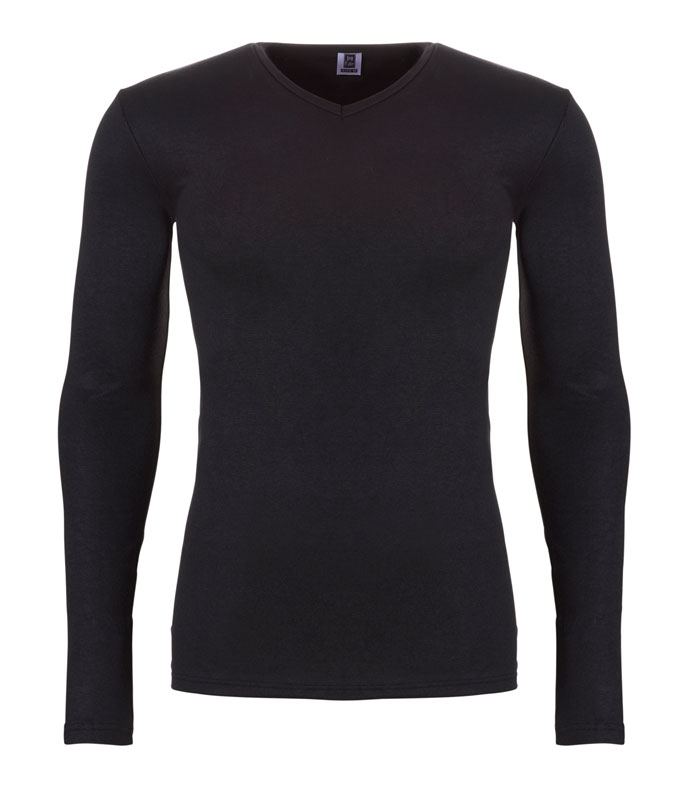 Ten Cate Thermo V-shirt lange mouw zwart