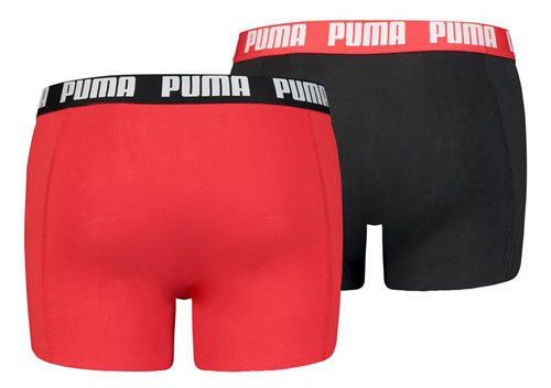 Puma boxershorts rood-zwart achterkant