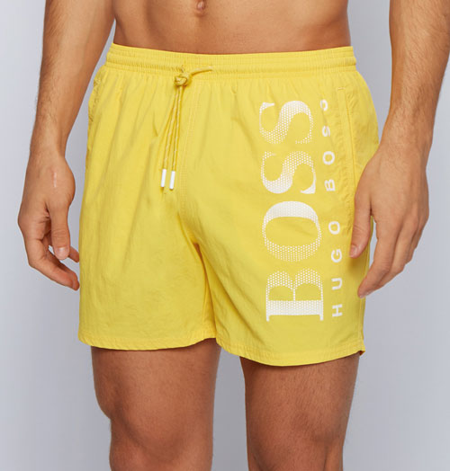 Hugo Boss zwemshort geel Octopus voorkant