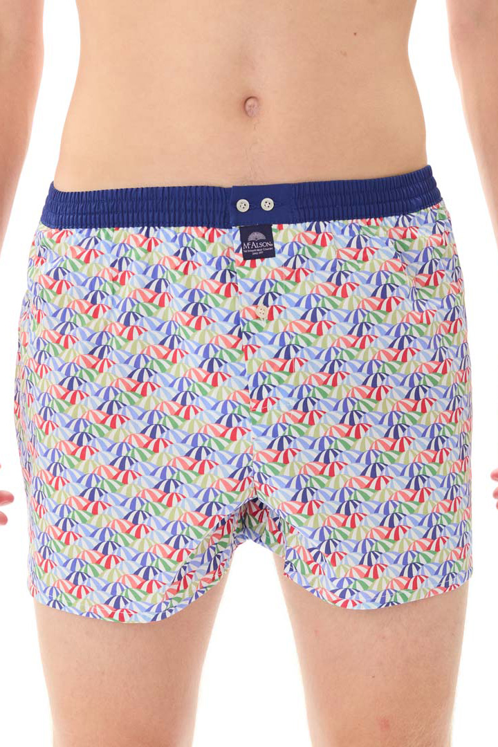 Mc Alson boxer blauw met parasol print    