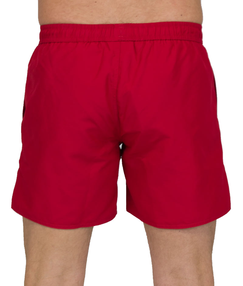 Armani zwemshort EA7 logo rood achterkant