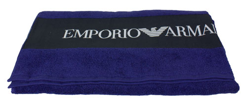 Armani logo badlaken donkerblauw 