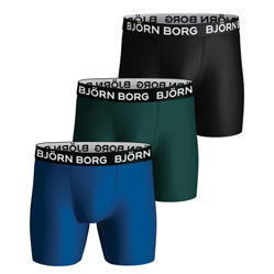 Performance Bjorn Borg 3pack blauw groen zwart