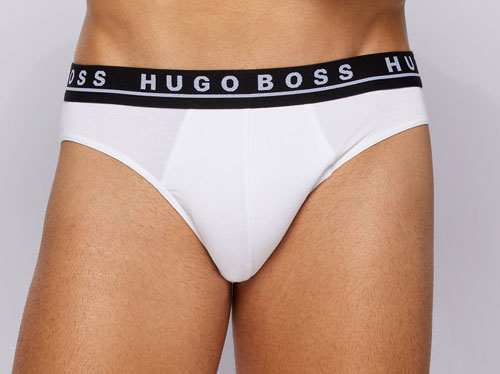 Hugo Boss 3-pack slips wit voorkant