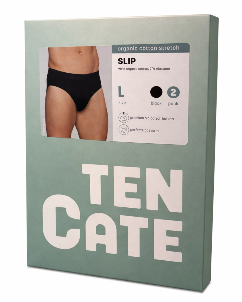 Ten Cate basic slip organic cotton 2-pack zwart