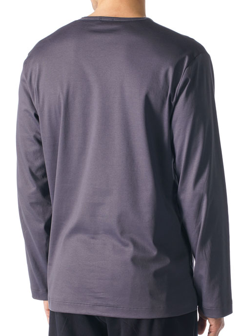 Mey V-hals pyjamashirt achterkant grijs