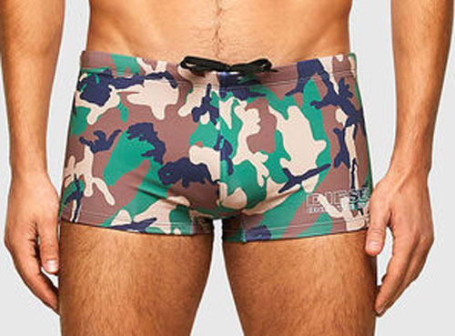 Diesel zwemboxer Hero groen camouflage